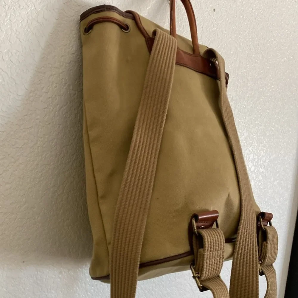 VINTAGE GUESS Canvas with Leather Trim Backpack